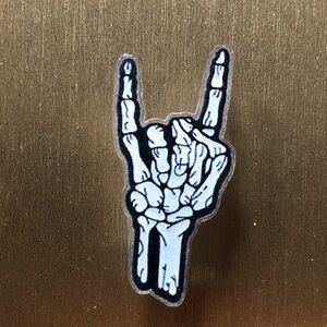 Skeleton Hand acrylic pin